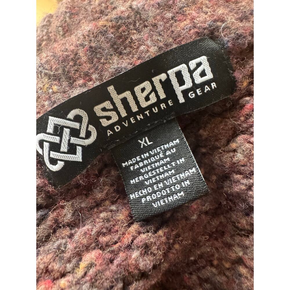 Sherpa Adventure Gear Sweater XL Brown Chunky Knit Textured Outdoor - Picture 4 of 9